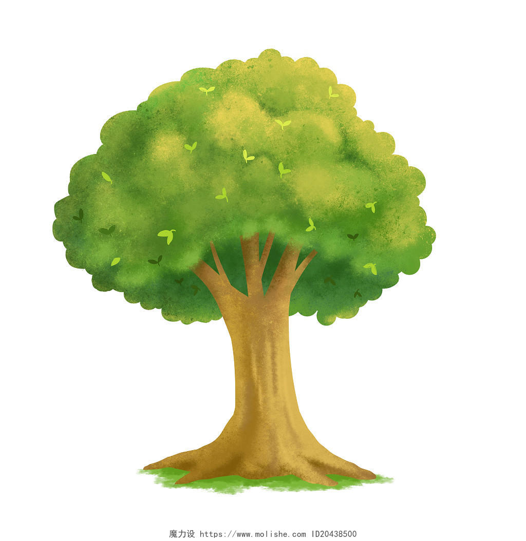 世界森林日手绘植树节卡通树植树节植树环保